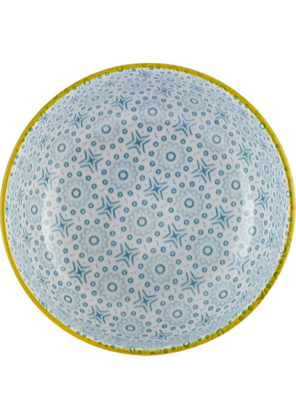 Floral Mavi Round Çerezlik 10 cm