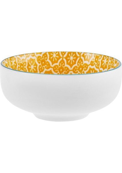 Floral Sarı Round Çerezlik 10 cm