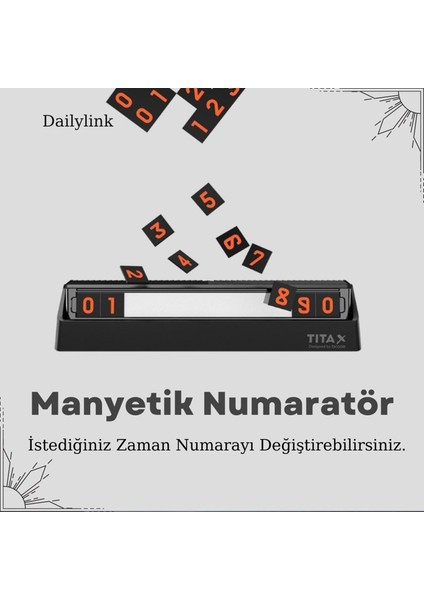 Dailylink Orijinal Xiaomi Mijia Titax Araç Araba Park Numaratör