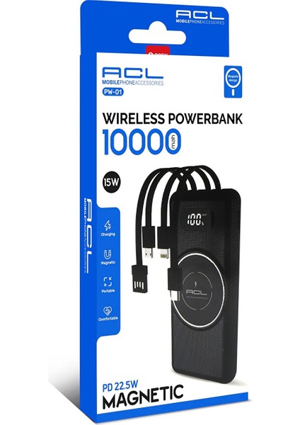 10000 Mah Magsafe Özellikli Power Bank (Pw-01)