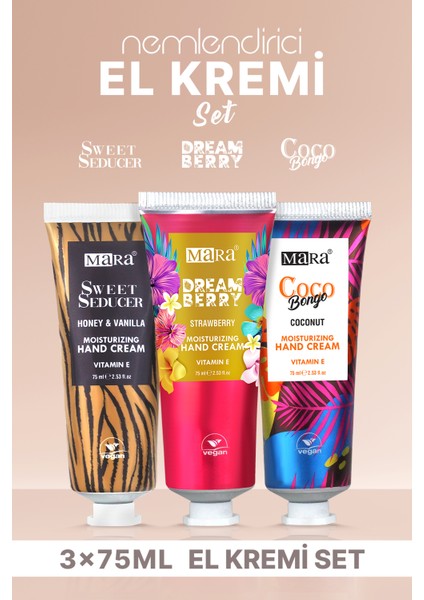 Nemlendirici El Kremi 3'lü Set