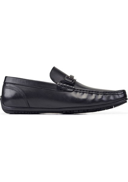 Siyah Bağcıksız Yazlık Loafer Erkek Ayakkabı -95401-