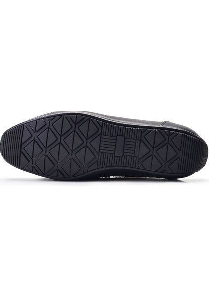 Siyah Bağcıksız Yazlık Loafer Erkek Ayakkabı -95401-