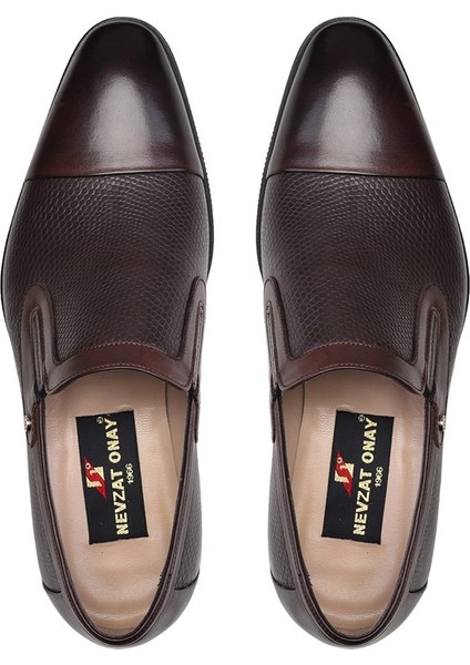 Kahverengi Klasik Loafer Erkek Ayakkabı -11852- modelleri