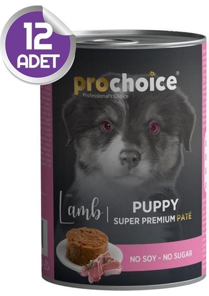 Kuzu Etli Pate Yavru Köpek Konservesi 400 gr X12