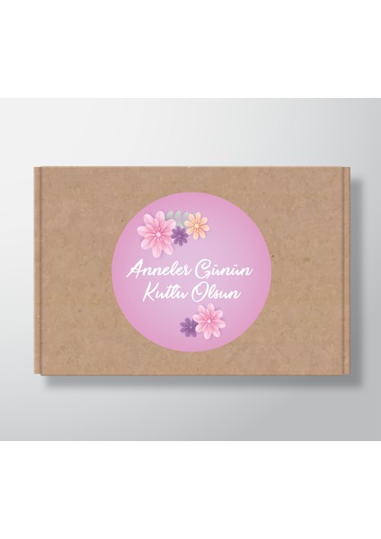 Anneler Günün Kutlu Olsun Opak Sticker Çiçekli Model 20 Adet
