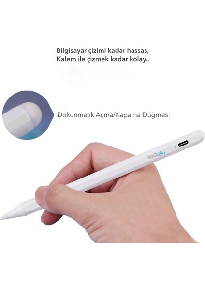 K11 Yeni Apple iPad ve iPad Pro Manyetik Kapasitif Stylus Kalem