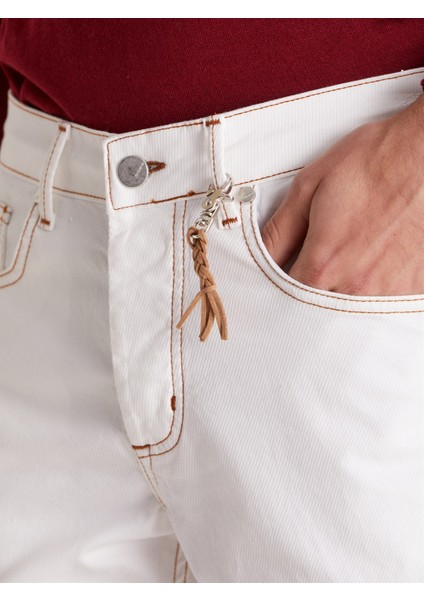 Beyaz Erkek Modern Fit Jean fiyatları