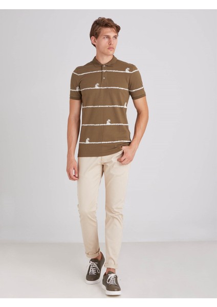 Haki Erkek Slim Fit Bisiklet Yaka Tshirt modelleri