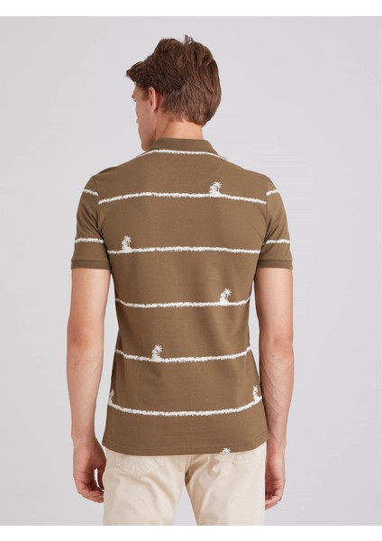 Haki Erkek Slim Fit Bisiklet Yaka Tshirt fırsatları