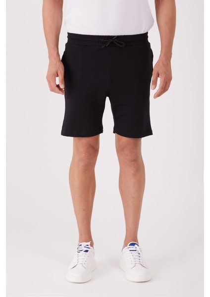 Siyah Erkek Regular Fit Short