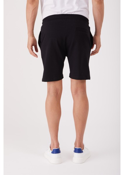 Siyah Erkek Regular Fit Short