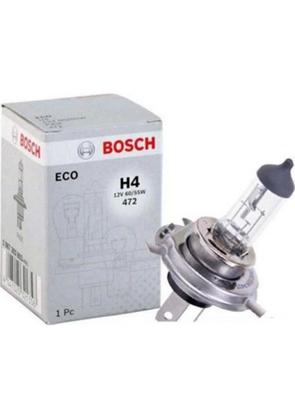 1987302803 12V Standart H4 Ampul 55 / 60W Tırnaklı P43T