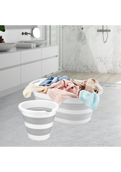 Tıkla Sende Vera Bath Katlanır Çamaşır Sepeti Katlanır Temizlik Kovası Multi Set 2'li