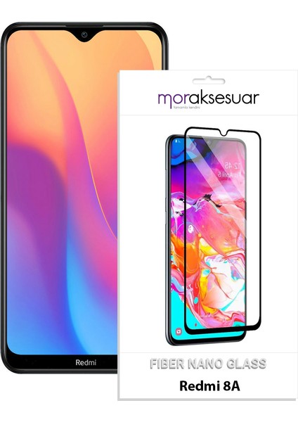 Xiaomi Redmi 8A Ekran Koruyucu Kırılmaz Fiber Nano Tam Kaplayan Cam