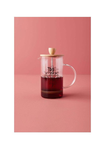 French Press Kahve Bitki Demliği 2'li Bambulu 600 x 350 ml.