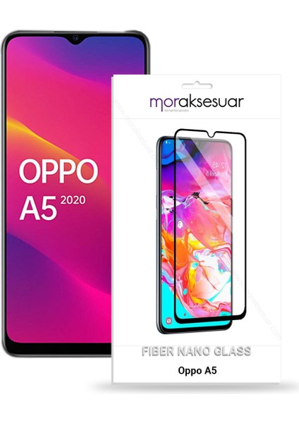 Oppo A5 Ekran Koruyucu Kırılmaz Fiber Nano Tam Kaplayan Cam