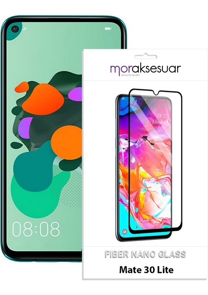 Huawei Mate 30 Lite Ekran Koruyucu Kırılmaz Fiber Nano Tam Kaplayan Cam