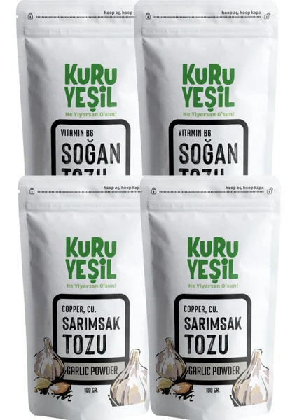 Sarımsak Tozu - Soğan Tozu -  Garlic Powder - Onion Powder - Vegetable Powder - Paket 400 gr