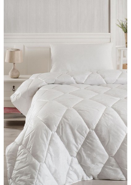 Microfiber Yorgan Beyaz Tek Kişilik 155X215