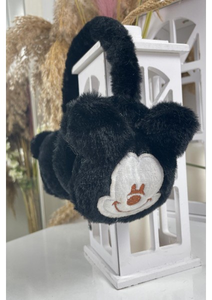 Peluş Figürlü Kulaklı Taç Siyah SBT1356