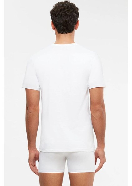 2'li Beyaz Bisiklet Yaka Erkek Tshirt fiyatları