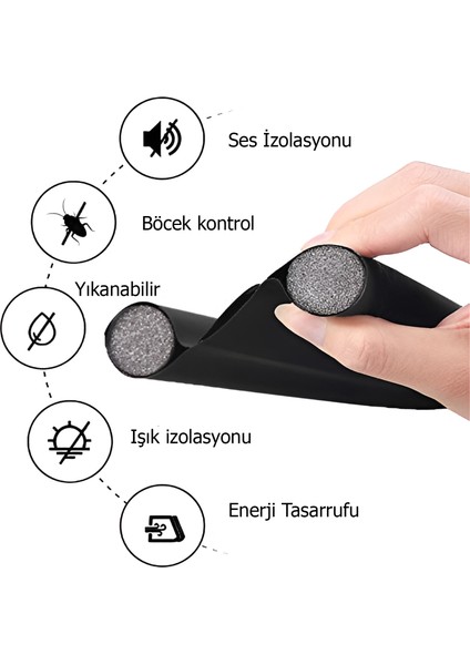 Kapı Altı Süngeri Yedi Adet Yeni Nesil Izolasyon Rüzgar Böcek Işık Ses Toz Kesici Soğuk Hava ve Sıcak Hava Izolasyonu Kapı Altı Yalıtımı fırsatları