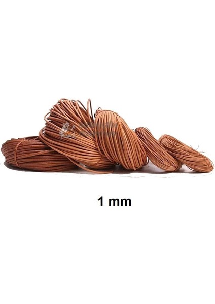 Deri Ip Sırım Yuvarlak 1 mm 1mt (Leathercraft, Deri Hobi)