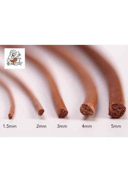 Deri Ip Sırım Yuvarlak 1 mm 1mt (Leathercraft, Deri Hobi)