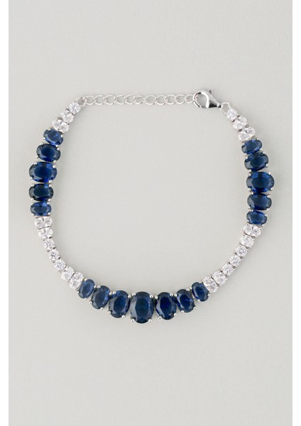 18 Ayar Beyaz Altın Kaplama 20 cm Gümüş Bileklik fiyatları