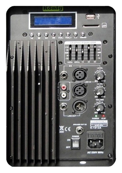 K-1415 A 700 Watt 15 Inç Aktif Kabin Hoparlör