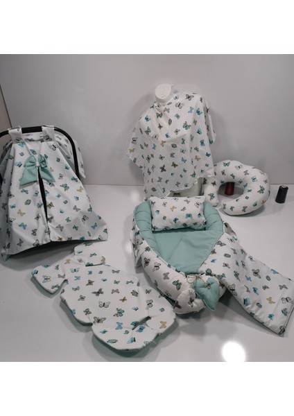 Yeşil Kelebek 7 Li Babynest Seti