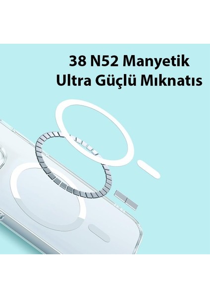 iPhone 14 6.1inc Magsafe Silikon Kılıf ve Full Kaplama Kırılmaz Ekran Koruyucu Sararmaz Kılıf