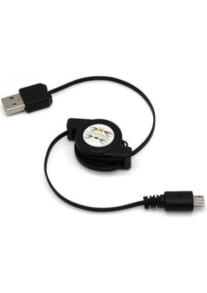 Micro USB Data Şarj Kablosu Makaralı Mikro USB Kablo