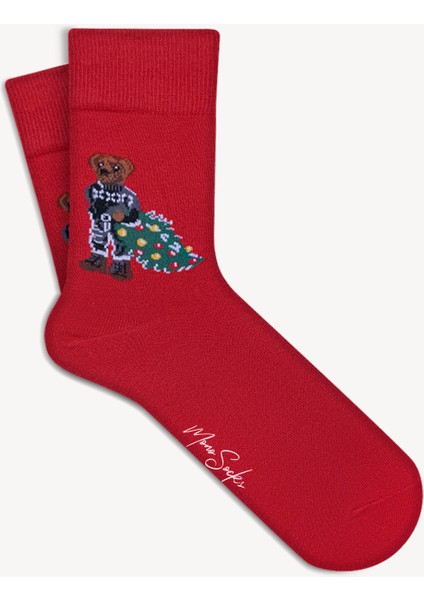 Mono Socks 3'lü Teddy Bear Yılbaşı Christmas Çorabı