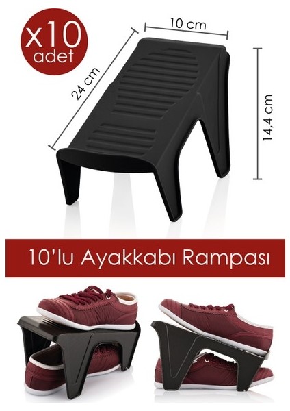 10'lu Tekli Ayakkabı Rampası