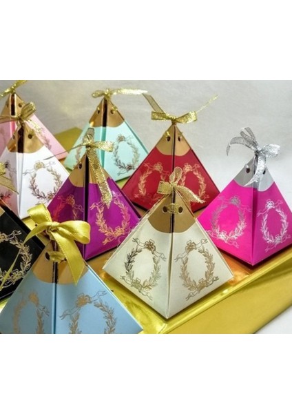 25 Li Varaklı Pramit Kutu Karton Resnk Seçenekli