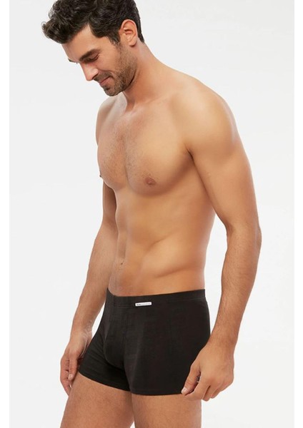 Siyah Modal Jakar Desenli Erkek Boxer