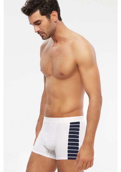 Beyaz Pamuklu Parçalı Erkek Boxer fiyatları