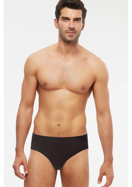 2'li Siyah Pamuklu Erkek Slip