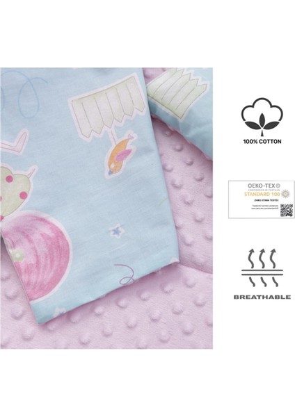 Babynest Bebek Uyku Seti Pamuktan 95X60 cm 5 Parça Turkuaz fiyatları