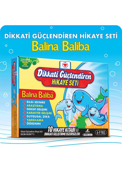 Dikkati Güçlendiren Hikaye Seti - Balina Baliba Kutulu Set - Hasan Ay (Ciltli)