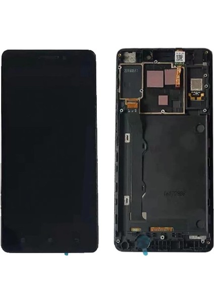 Lenovo A7000 LCD Ekran Dokunmatik Siyah Çıtalı