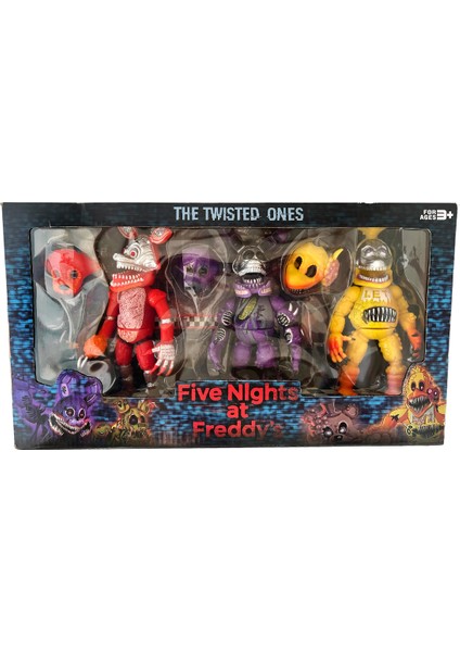 Five Nights At Freddys Oyuncak Freddy Işıklı Karakterler 18CM 3lü