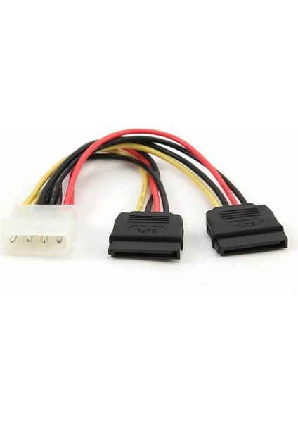 2 Li Sata Power Kablosu Sata Çoklayıcı Güçlendirilmiş Bakır Kablo - 1 Adet