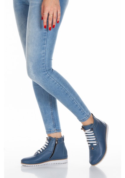 Hakiki Deri Günlük Topuksuz Spor Kadın Bot modelleri