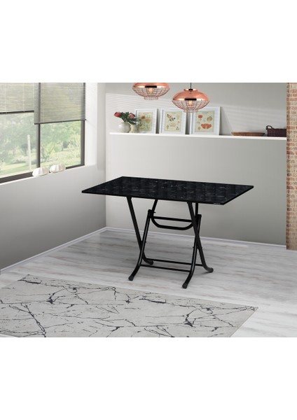 60 x 100 cm Katlanır Masa Kamp Masası Karavan Masası Mutfak Masası Balkon Masası Çalışma Masası Siyah