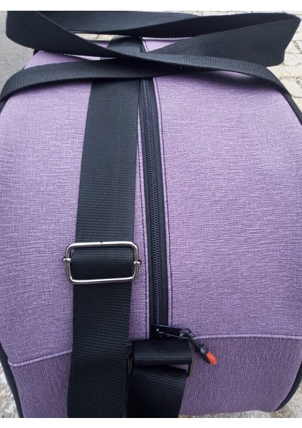 Nfystyle Orta Boy Unisex El ve Omuz Askılı Seyahat Çantası Fitness El Valizi Fındık Lila Suni Deri fırsatları