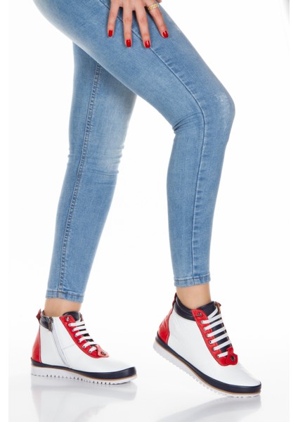 Hakiki Deri Günlük Topuksuz Spor Kadın Bot modelleri