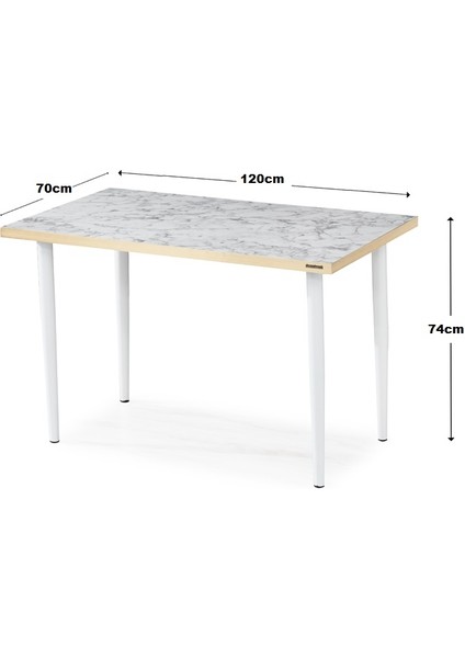 70 x 120 cm Masa Mutfak Masası Yemek Masası Çalışma Masası Beyaz
